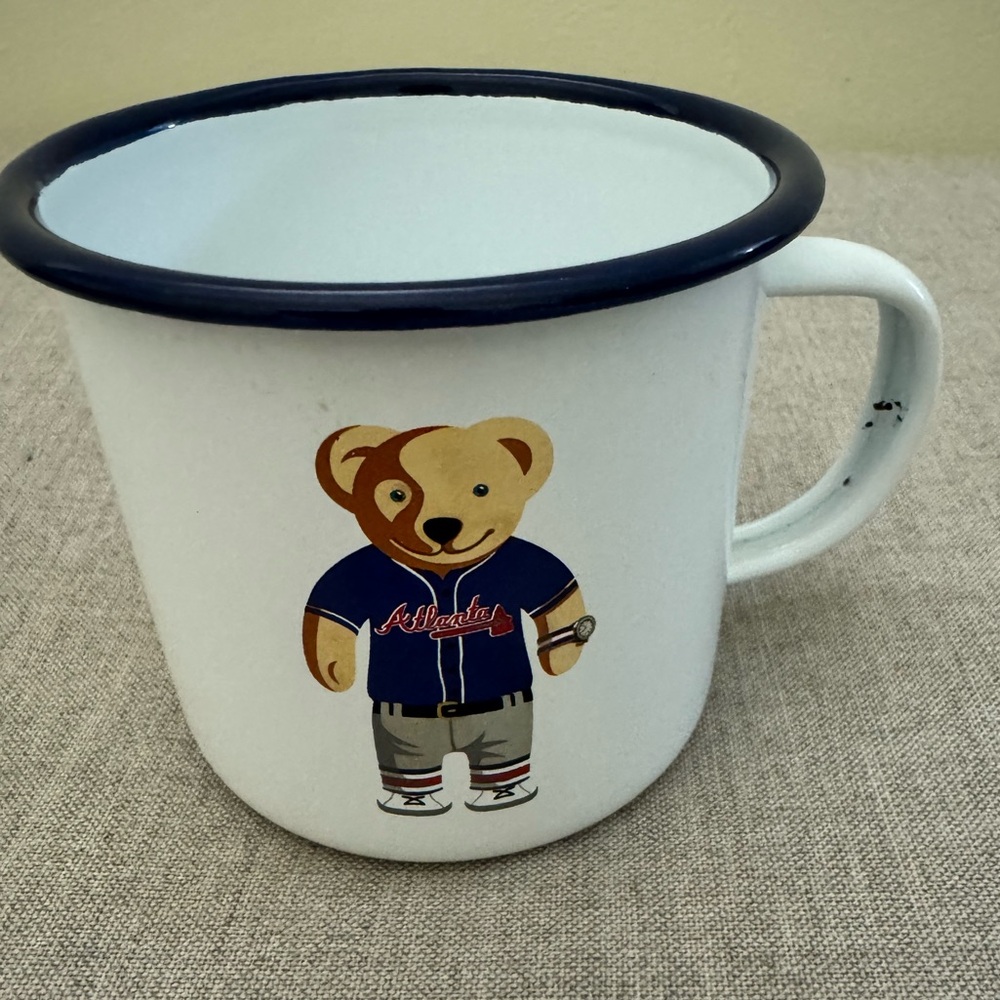 Oris Teddy Bear ATLANTA BRAVES Mug.  8/8/2024 Truist Park